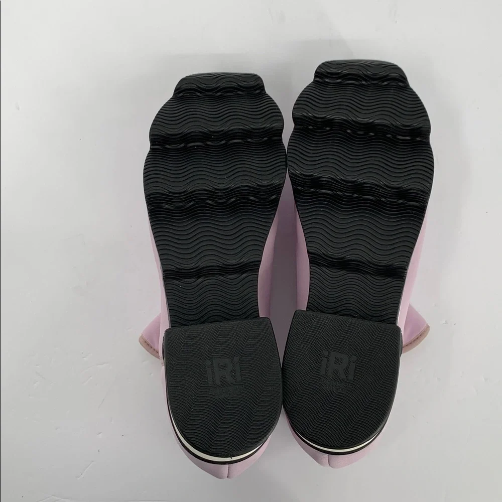 IRI NYC Wes Neoprene slip-on sneaker shoe pink white heel comic new 40.5 10